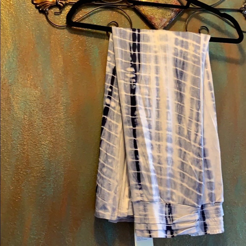 Tie dye elastic band beach pants